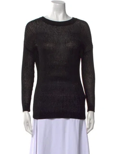 Pre-owned Vince Scoop Neck Sweater In Black