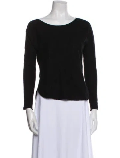 Pre-owned Vince Scoop Neck Sweater In Black