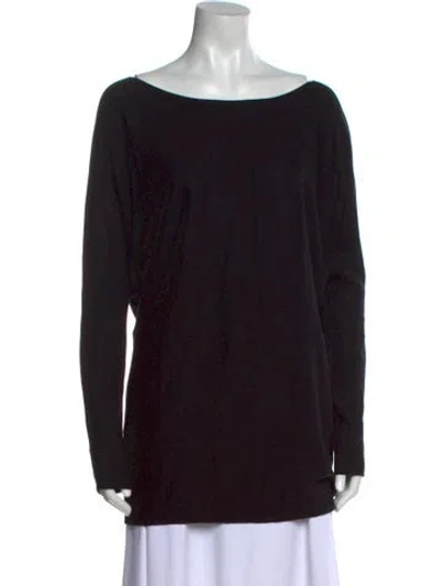 Pre-owned Vince Scoop Neck Sweater In Black
