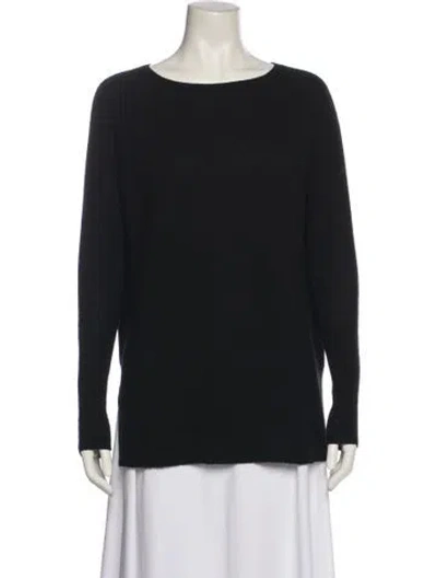 Pre-owned Vince Scoop Neck Sweater In Black