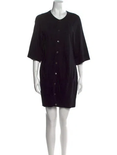 Pre-owned Vince Scoop Neck Sweater In Black