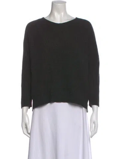 Pre-owned Vince Scoop Neck Sweater In Black