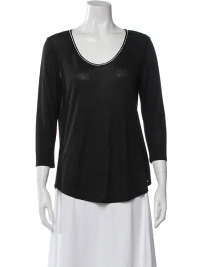 Pre-owned Vince Scoop Neck Sweater In Black