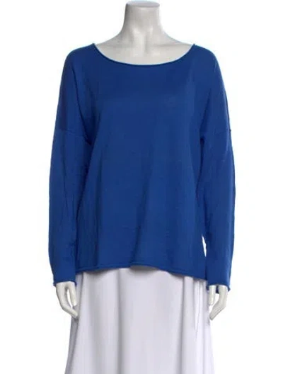 Pre-owned Vince Scoop Neck Sweater In Blue