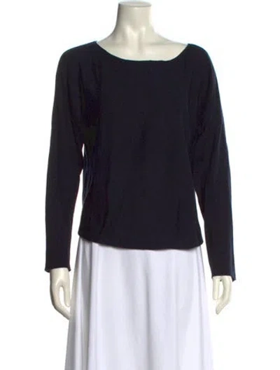 Pre-owned Vince Scoop Neck Sweater In Blue