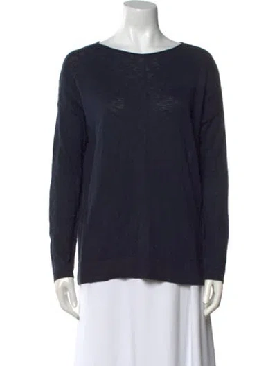 Pre-owned Vince Scoop Neck Sweater In Blue