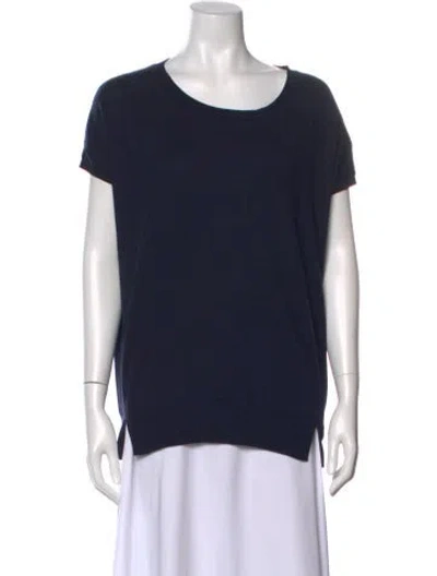 Pre-owned Vince Scoop Neck Sweater In Blue