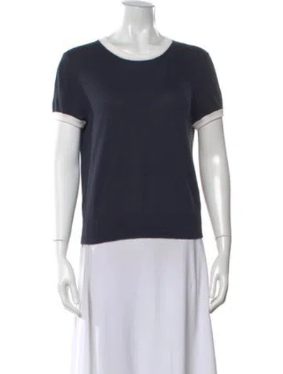 Pre-owned Vince Scoop Neck Sweater In Blue