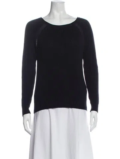 Pre-owned Vince Scoop Neck Sweater In Blue