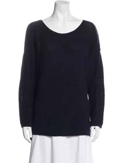 Pre-owned Vince Scoop Neck Sweater In Blue