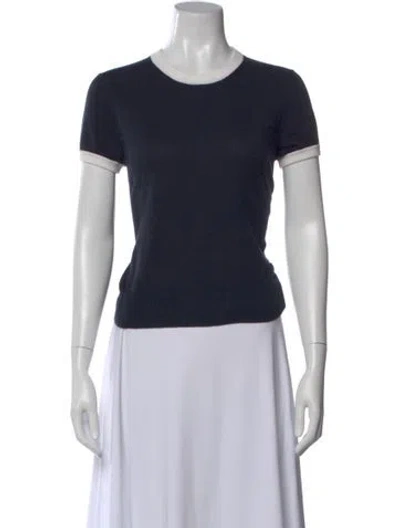 Pre-owned Vince Scoop Neck Sweater In Blue
