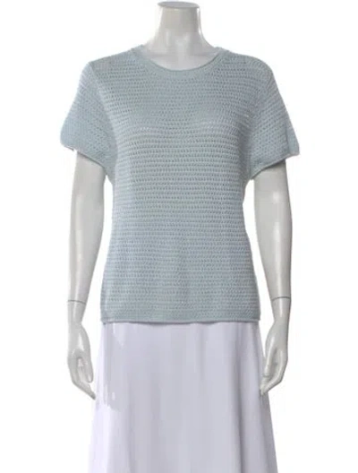 Pre-owned Vince Scoop Neck Sweater In Blue