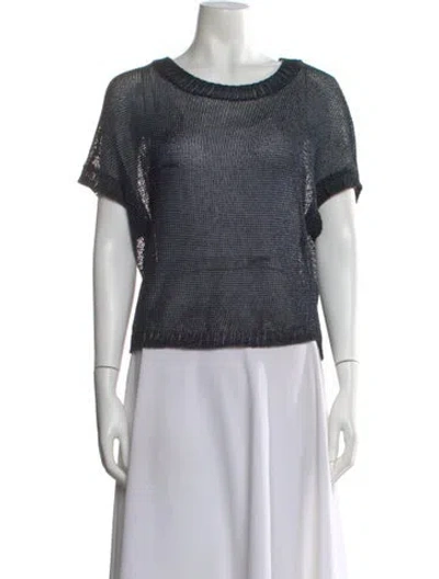 Pre-owned Vince Scoop Neck Sweater In Blue