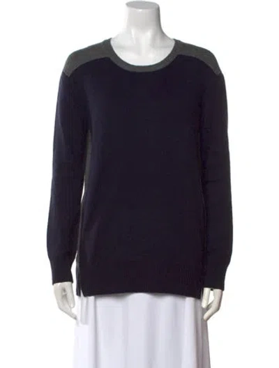 Pre-owned Vince Scoop Neck Sweater In Blue