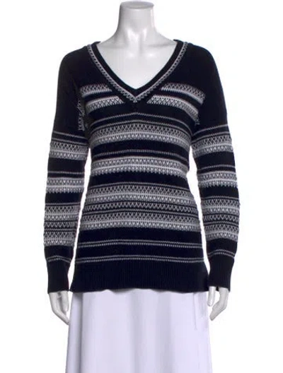 Pre-owned Vince Scoop Neck Sweater In Blue
