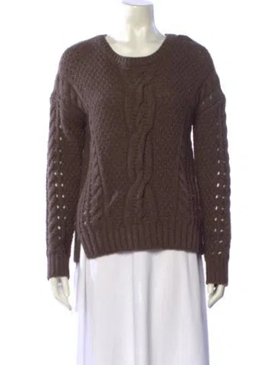 Pre-owned Vince Scoop Neck Sweater In Brown
