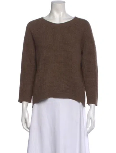 Pre-owned Vince Scoop Neck Sweater In Brown