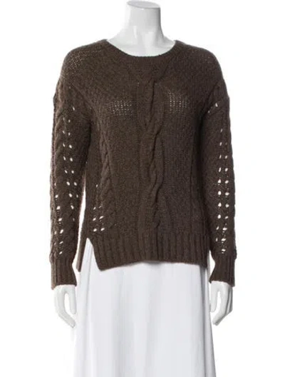 Pre-owned Vince Scoop Neck Sweater In Brown