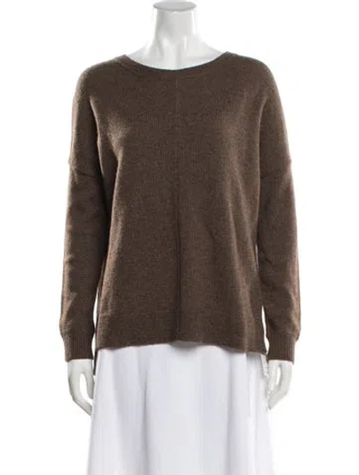 Pre-owned Vince Scoop Neck Sweater In Brown