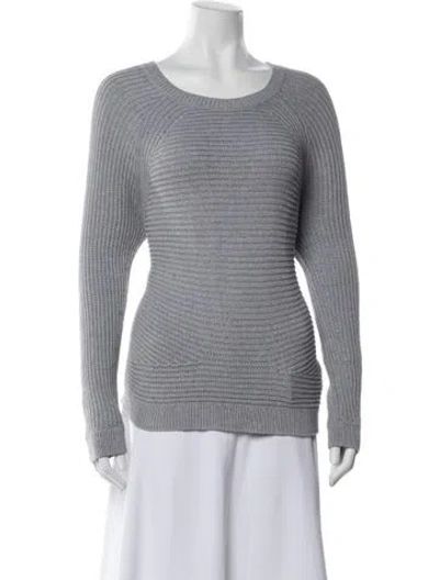 Pre-owned Vince Scoop Neck Sweater In Gray