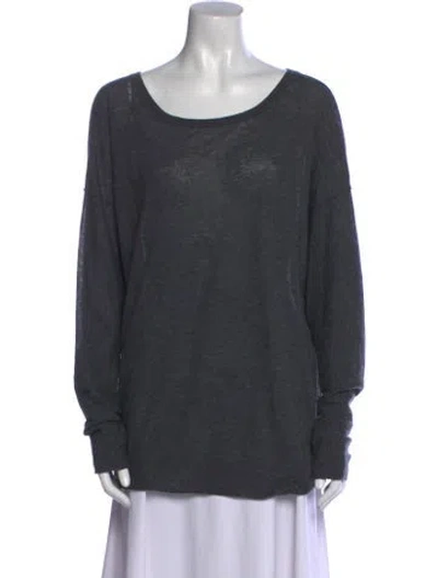 Pre-owned Vince Scoop Neck Sweater In Gray