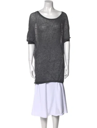 Pre-owned Vince Scoop Neck Sweater In Gray