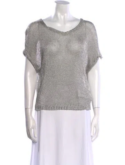 Pre-owned Vince Scoop Neck Sweater In Gray