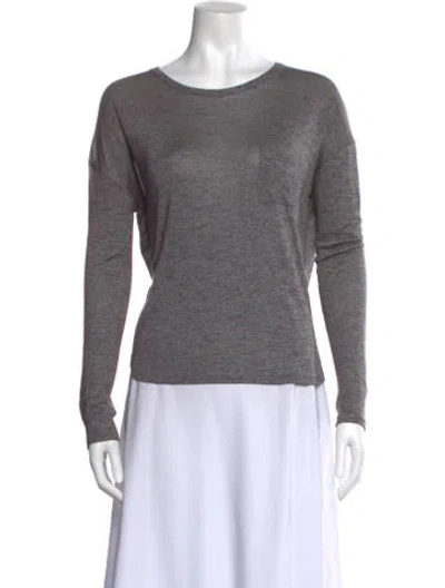 Pre-owned Vince Scoop Neck Sweater In Gray