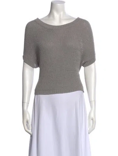 Pre-owned Vince Scoop Neck Sweater In Gray