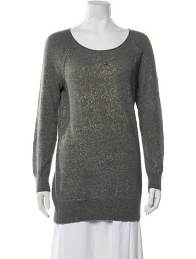 Pre-owned Vince Scoop Neck Sweater In Gray