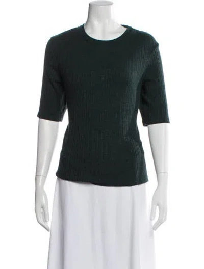 Pre-owned Vince Scoop Neck Sweater In Green
