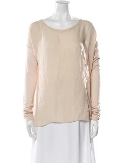 Pre-owned Vince Scoop Neck Sweater In Neutral
