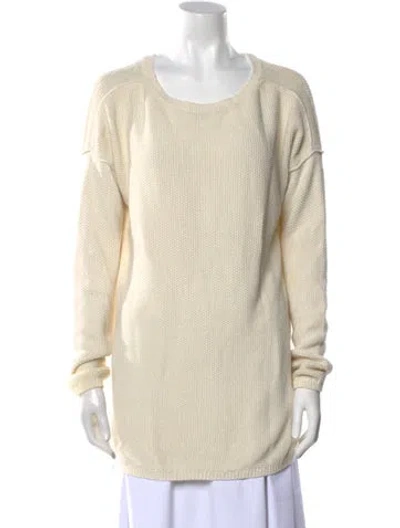 Pre-owned Vince Scoop Neck Sweater In Neutral