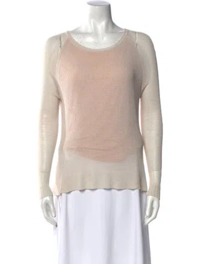 Pre-owned Vince Scoop Neck Sweater In Neutral