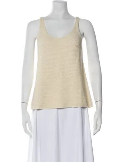 Pre-owned Vince Scoop Neck Sweater In Neutral