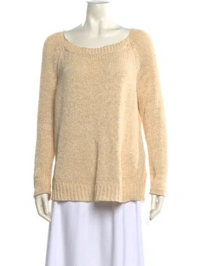 Pre-owned Vince Scoop Neck Sweater In Neutral