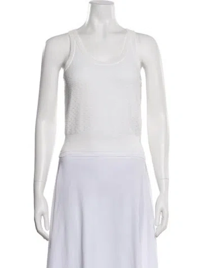 Pre-owned Vince Scoop Neck Sweater In Neutral