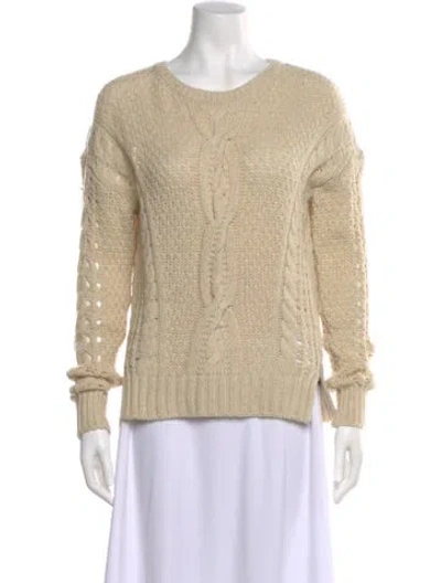 Pre-owned Vince Scoop Neck Sweater In Neutral