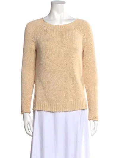 Pre-owned Vince Scoop Neck Sweater In Neutral