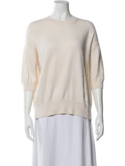 Pre-owned Vince Scoop Neck Sweater In Neutral