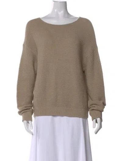 Pre-owned Vince Scoop Neck Sweater In Neutral