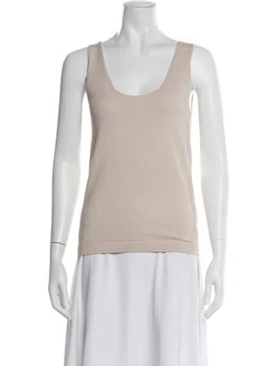 Pre-owned Vince Scoop Neck Sweater In Neutral