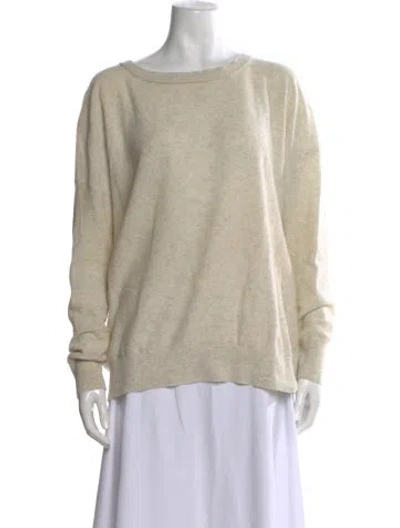 Pre-owned Vince Scoop Neck Sweater In Neutral