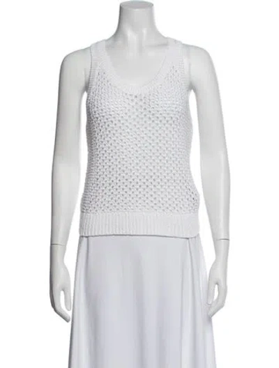 Pre-owned Vince Scoop Neck Sweater In Neutral