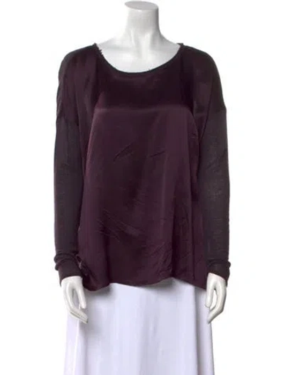 Pre-owned Vince Scoop Neck Sweater In Purple
