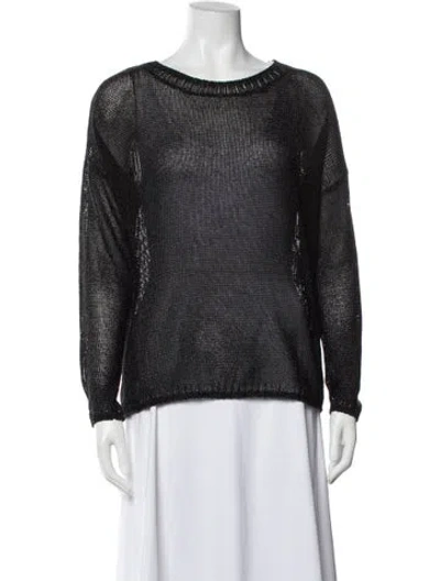 Pre-owned Vince Scoop Neck Sweater W/ Tags In Black