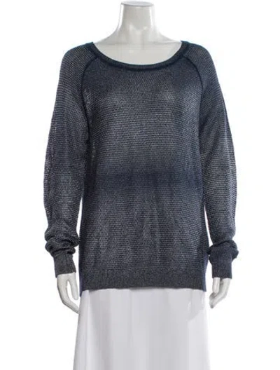 Pre-owned Vince Scoop Neck Sweater W/ Tags In Blue