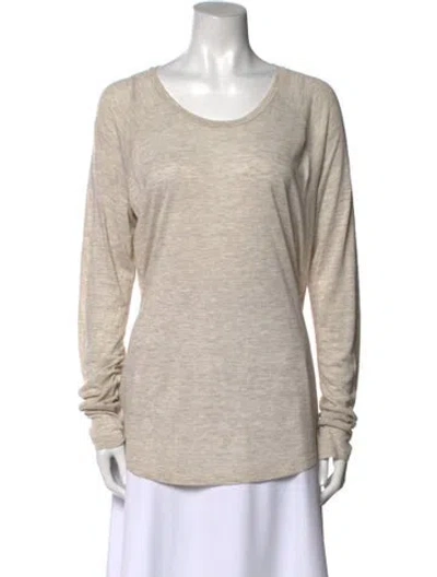 Pre-owned Vince Scoop Neck Sweater W/ Tags In Neutral