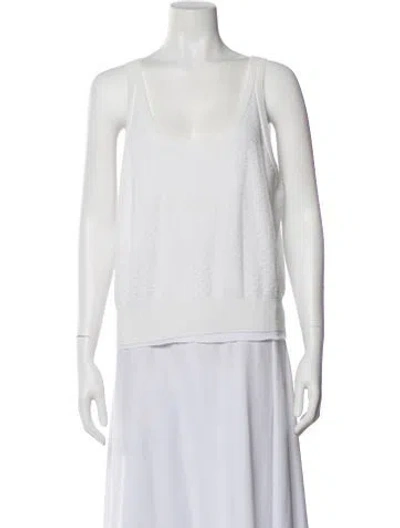 Pre-owned Vince Scoop Neck Sweater W/ Tags In Neutral