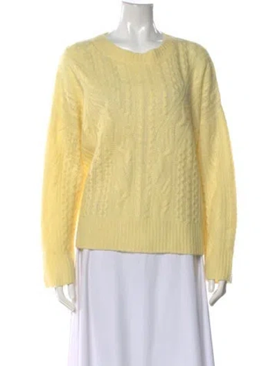 Pre-owned Vince Scoop Neck Sweater In Yellow